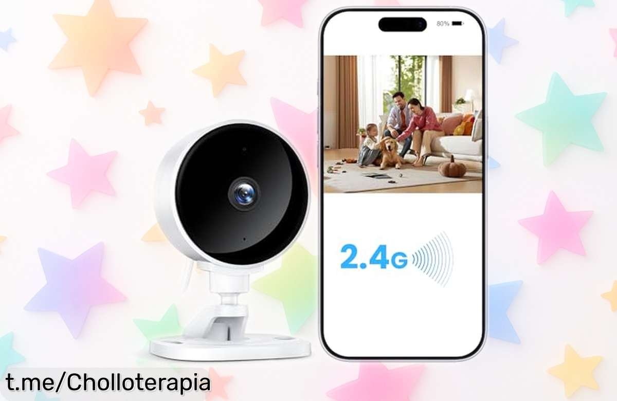 Cámara WiFi WOLFANG con visión nocturna en color y audio: un pepinazo tecnológico a precio loco que no te puedes perder ¡Conéctate ya y cuida lo que amas!