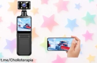 Cámara de acción Tosuny 4K con lente giratoria y wifi veloz, ¡precio rebajado brutal para grabar tus aventuras como nunca! No te la pierdas, cada momento cuenta.