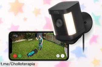 Cámara de seguridad Ring Cámara Plus con vídeo HD y luces que espantan, ahora a precio loco para proteger tu hogar sin complicaciones. ¡No dejes pasar esta oportunidad!