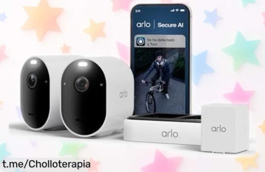 Cámara de seguridad exterior Arlo Pro 6 con dos cámaras y visión nocturna en color, ahora a un precio loco que no podrás dejar escapar. ¡Controla tu hogar desde el móvil ya!