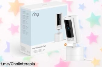 Cámara de seguridad orientable Ring PanTilt para vigilar a tus mascotas desde el móvil, ¡chollo increíble con visión 360° y noche clara que no puedes dejar escapar!