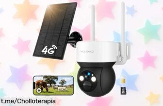 Cámara de seguridad solar WOLFANG 4G a precio loco: graba en HD 2.5K y escucha lo que sucede, ¡no pierdas la oportunidad de proteger tu hogar ya!