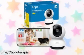 Cámara de vigilancia 360° Tapo C220, ¡siente la seguridad al instante! Controla todo desde tu móvil mientras espantas intrusos con su luz. Precio rebajado, no lo dejes escapar.