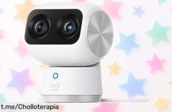 Cámara de vigilancia eufy Security Indoor CAM S350 con zoom 8× y giro 360°, ¡ofertón que no puedes dejar escapar para cuidar a los tuyos ya mismo!