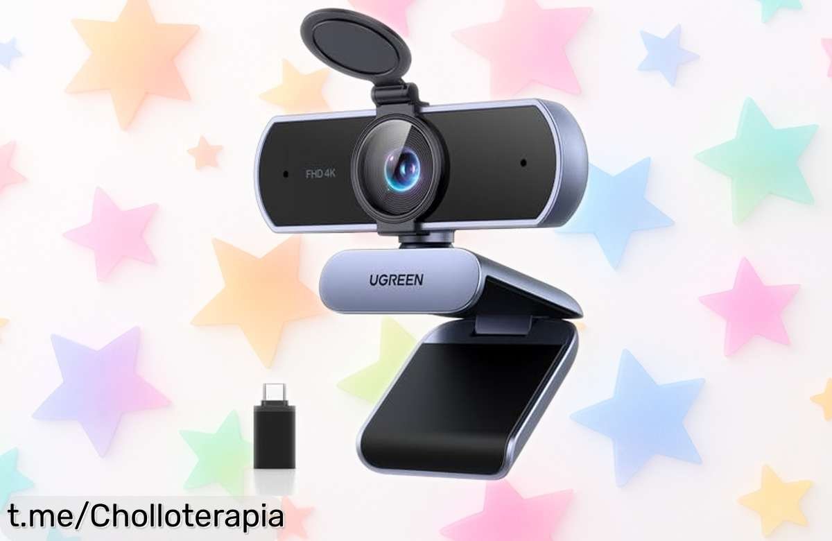 Cámara web UGREEN 4K con enfoque automático y micrófonos que eliminan ruido, calidad brutal a precio rebajado, ¡no dejes pasar este chollo único para brillar en tus videollamadas!
