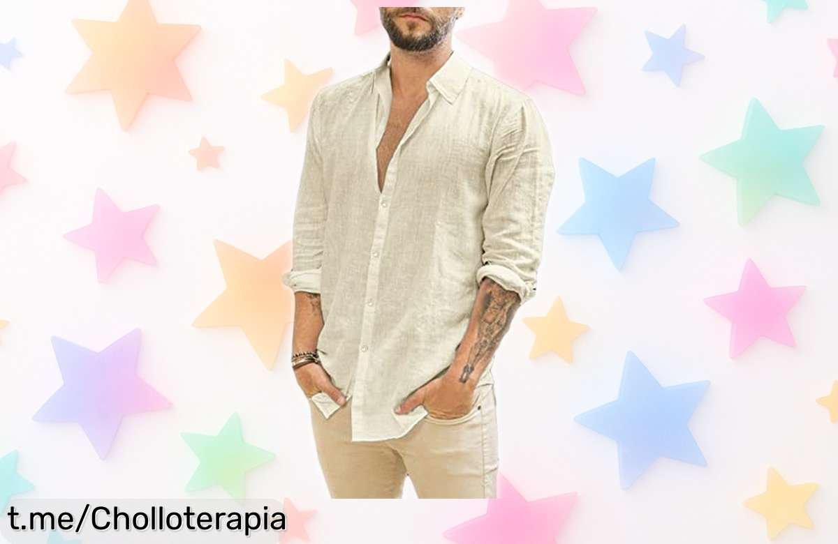 Camisa de lino Runcati para hombre, súper cómoda y fácil de cuidar, ¡prepara tu mejor outfit con este ofertón que se va volando!