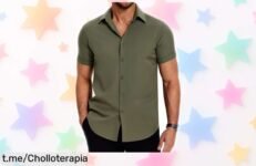 Camisa informal para hombre COOFANDY, el ofertón que no requiere planchar y aleja las manchas; renueva tu armario sin complicaciones ¡No dejes pasar esta oportunidad!