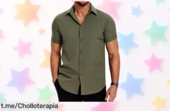 Camisa informal para hombre COOFANDY, el ofertón que no requiere planchar y aleja las manchas; renueva tu armario sin complicaciones ¡No dejes pasar esta oportunidad!