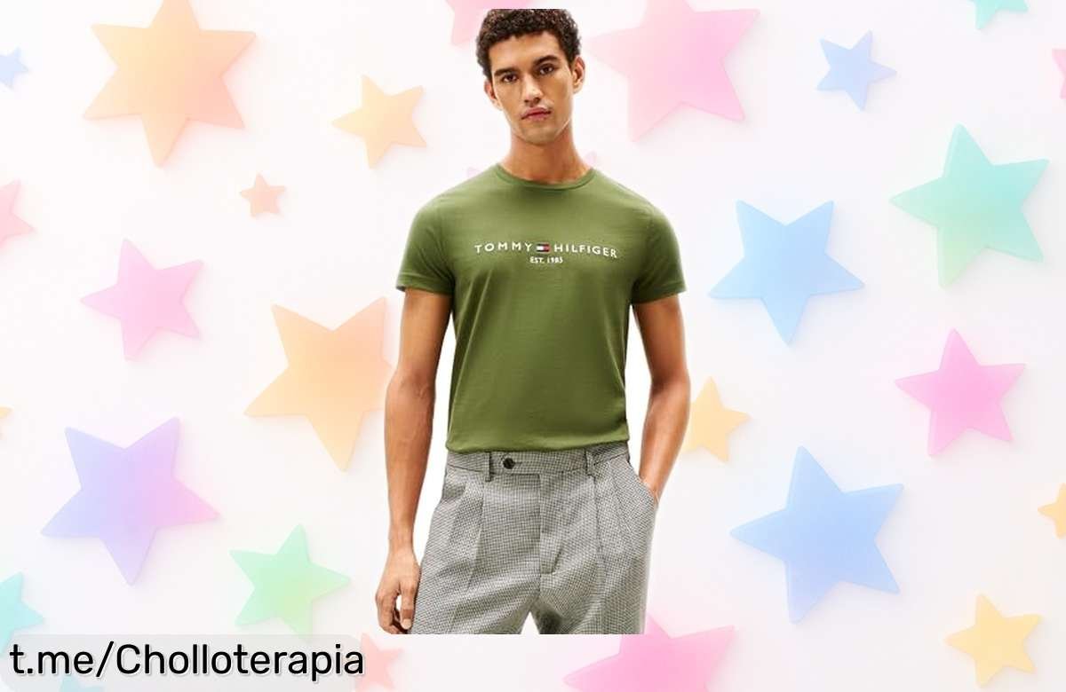 Camiseta de algodón Tommy Hilfiger con logo y bandera a precio irreal que no podrás dejar escapar, transforma tu look ya mismo ¡no te quedes sin la tuya!
