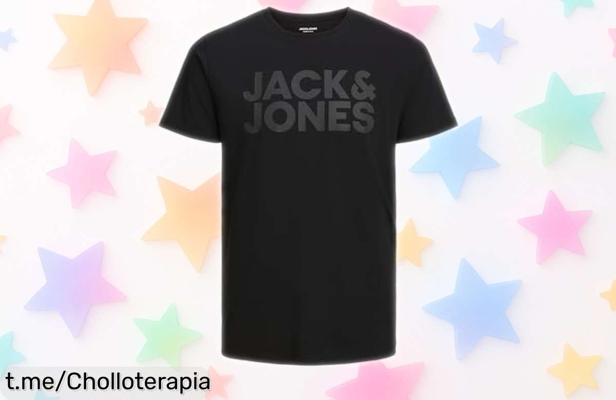 Camiseta slim de Jack & Jones con estampado molón, precio loco para renovar tu armario y sentirte increíble cada día. ¡Aprovecha este ofertón antes que se acabe!