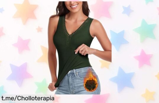 Camiseta térmica para mujer WOWENY con encaje que abraza tus curvas: ¡la elegancia y el calor que necesitas a un precio increíble! No dejes pasar esta joya.