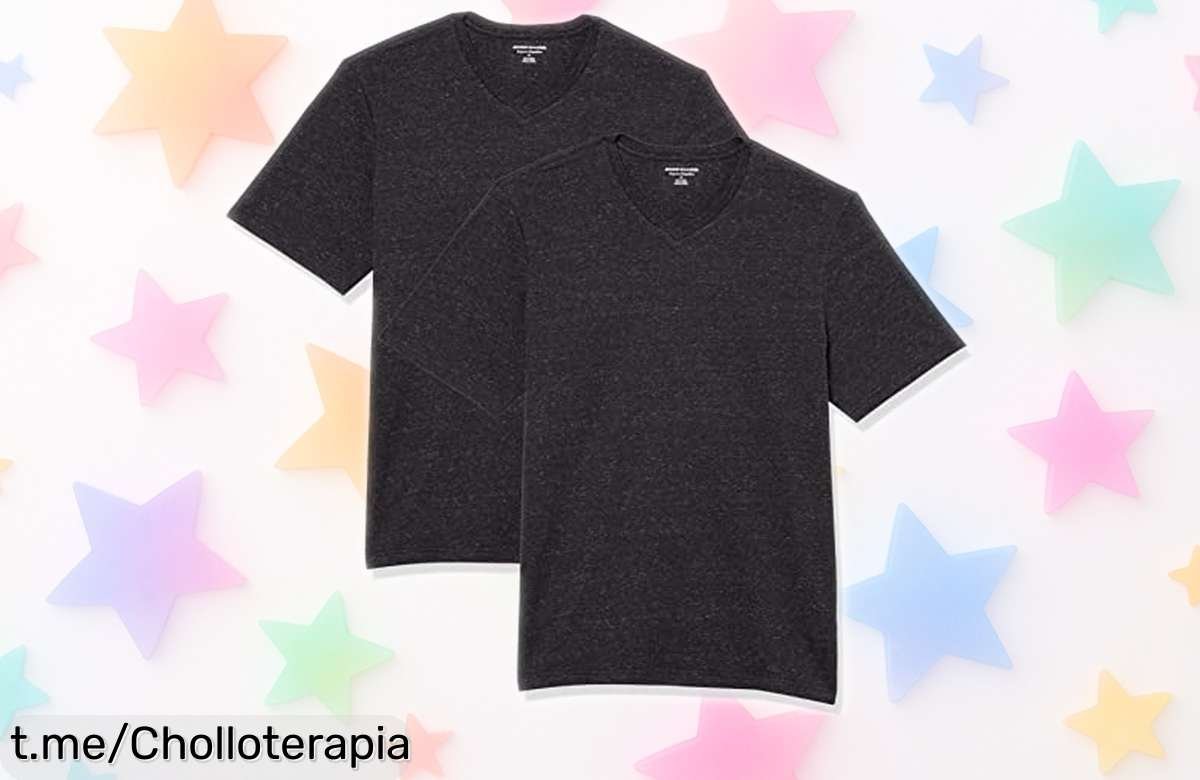 Camisetas básicas de manga corta Amazon Essentials en pack de 2, ¡ofertón increíble que no puedes dejar escapar y lucir genial todo el día!