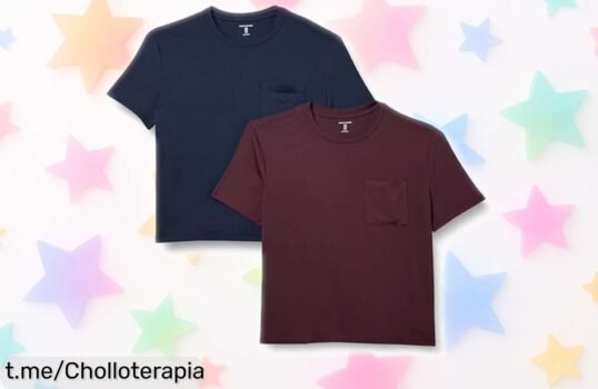 Camisetas básicas de mujer Amazon Essentials en pack de 2 a precio loco, aprovecha este ofertón y añade estilo relajado a tu día a día antes de que se agoten.