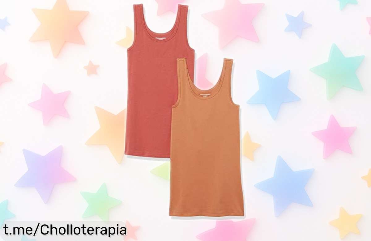 Camisetas de tirantes para mujer de Amazon Essentials en pack de 2, ahora con precio rebajado: calidad y estilo al alcance de tu mano, ¡no te quedes sin ellas!