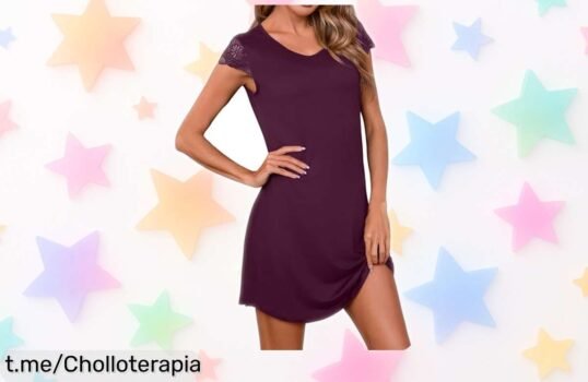 Camisón corto de mujer Uniexcosm con encaje que lucirás como nunca, aprovecha este chollo único para sentirte fabulosa en casa y renovar tu pijama ya mismo.