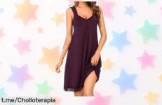Camisón de mujer Uniexcosm en encaje, ¡ahora a un precio loco! Súper suave y elegante, ideal para lucir espectacular mientras te relajas en casa. No dejes pasar esta oferta irrepetible.