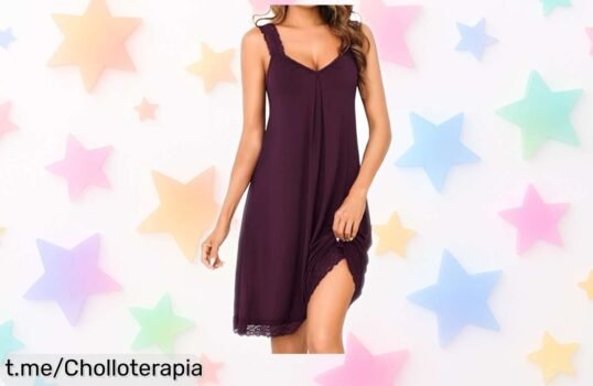 Camisón de mujer Uniexcosm en encaje, ¡ahora a un precio loco! Súper suave y elegante, ideal para lucir espectacular mientras te relajas en casa. No dejes pasar esta oferta irrepetible.