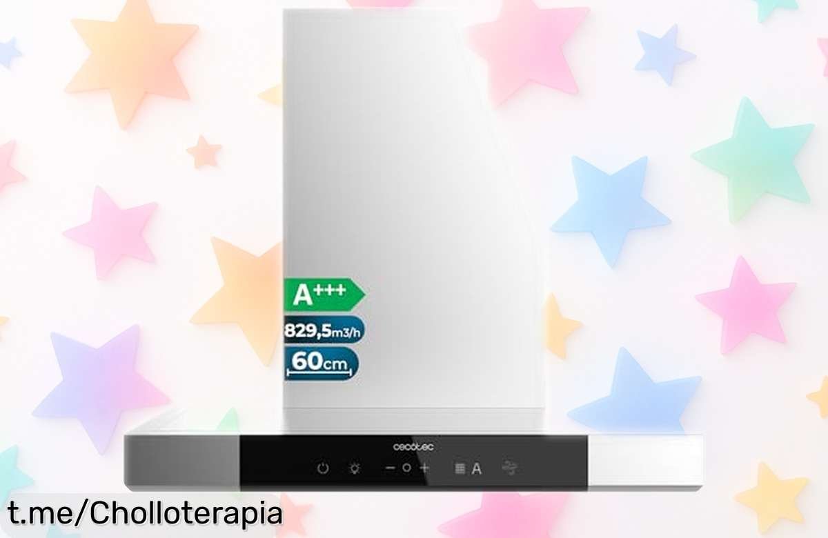 Campana extractora Cecotec Bolero Flux TT 609500: succión brutal, control por movimiento y precio loco que te hará cocinar sin humos ni olores. ¡No dejes escapar esta oportunidad!