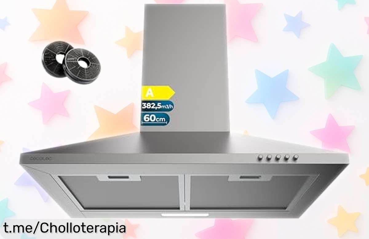 Campana extractora Cecotec Bolero Flux: el ofertón que elimina olores al instante y deja tu cocina impecable. ¡No dejes pasar esta oportunidad única!