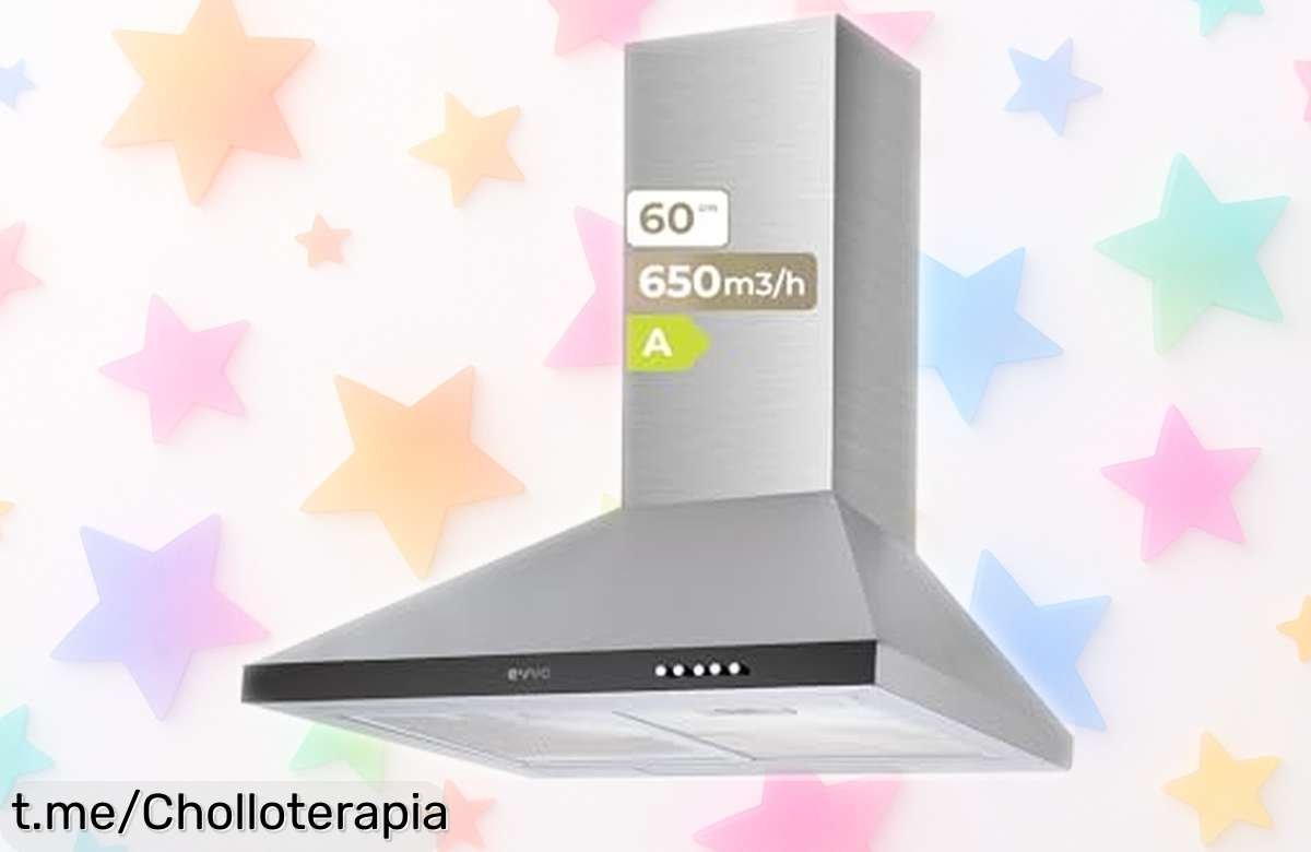 Campana extractora EVVO CE21: el aliado perfecto que elimina humo y olores en un plis, con diseño espectacular y precio de escándalo ¡No te quedes sin la tuya!