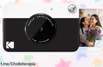 Captura tus momentos al instante con la cámara digital Kodak Printomatic, ¡ofertón para inmortalizar sonrisas y hacer regalos únicos! Disfruta de este precio loco.