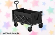 Carro plegable de jardín SucceBuy: capacidad impresionante y ruedas resistentes a un precio de escándalo que no puedes dejar pasar, ¡aprovéchalo ya!