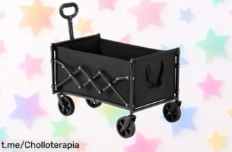 Carro plegable de jardín SucceBuy: capacidad impresionante y ruedas resistentes a un precio de escándalo que no puedes dejar pasar, ¡aprovéchalo ya!