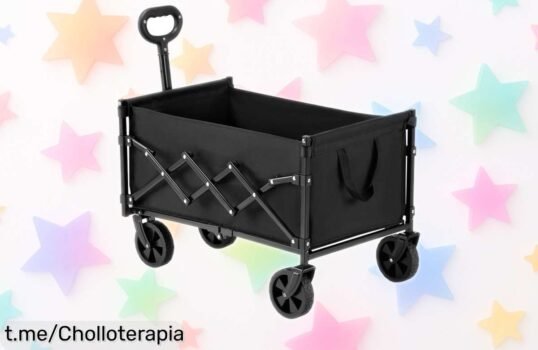 Carro plegable de jardín SucceBuy: capacidad impresionante y ruedas resistentes a un precio de escándalo que no puedes dejar pasar, ¡aprovéchalo ya!