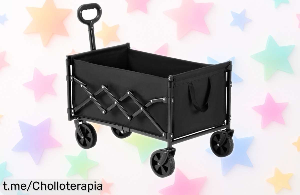 Carro plegable de jardín SucceBuy: capacidad impresionante y ruedas resistentes a un precio de escándalo que no puedes dejar pasar, ¡aprovéchalo ya!