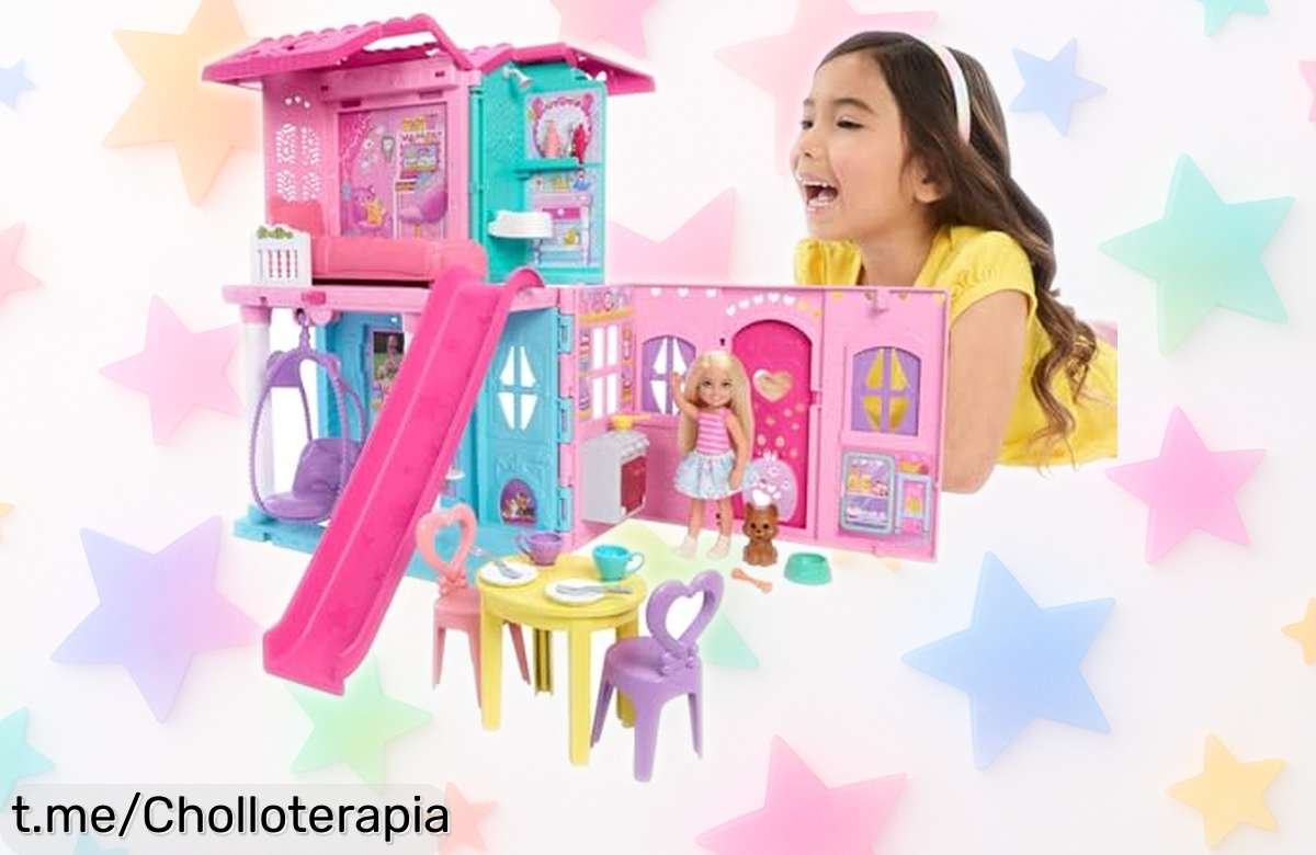 Casa de muñecas gigante Barbie Chelsea con 15 accesorios y perrito, un ofertón para que tus peques sueñen sin parar ¡aprovecha esta locura antes de que se acabe!