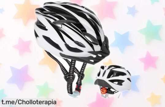 Casco de bici NXPZ con luz LED trasera, ligero y ajustable: ahora a un precio rebajado que no puedes dejar pasar si buscas seguridad y visibilidad. ¡Aprovecha este chollo!