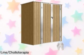 Caseta de jardín metálica Outsunny a precio regalado, resistente al clima y con puertas bloqueables para que tus herramientas estén siempre seguras. ¡Hazte con ella antes de que desaparezca!