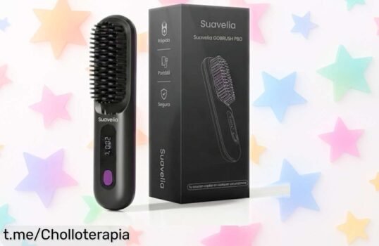 Cepillo alisador inalámbrico Suavelia 3PX, ¡ofertón que transforma tu cabello en minutos! Lleva el volumen natural contigo y despídete de los tirones. ¡No dejes pasar esta oportunidad única!