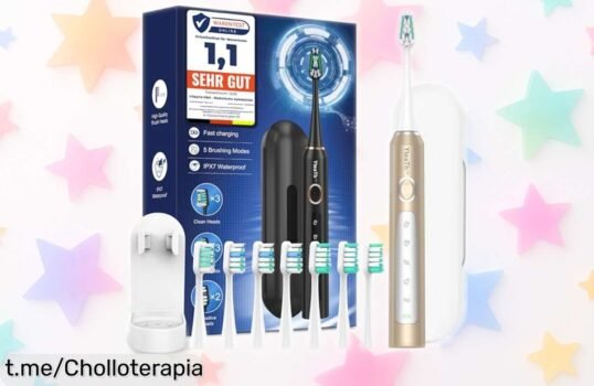 Cepillo de dientes eléctrico sónico con 8 cabezales: limpieza profunda y herramientas que jamás has tenido a este precio loco, ¡no te quedes sin tu sonrisa brillante!