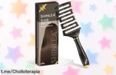 Cepillo desenredante SHINLEA para cuidar el cabello de niños y adultos, un super chollo que no puedes dejar escapar para mimos sin tirones en cada peinado.