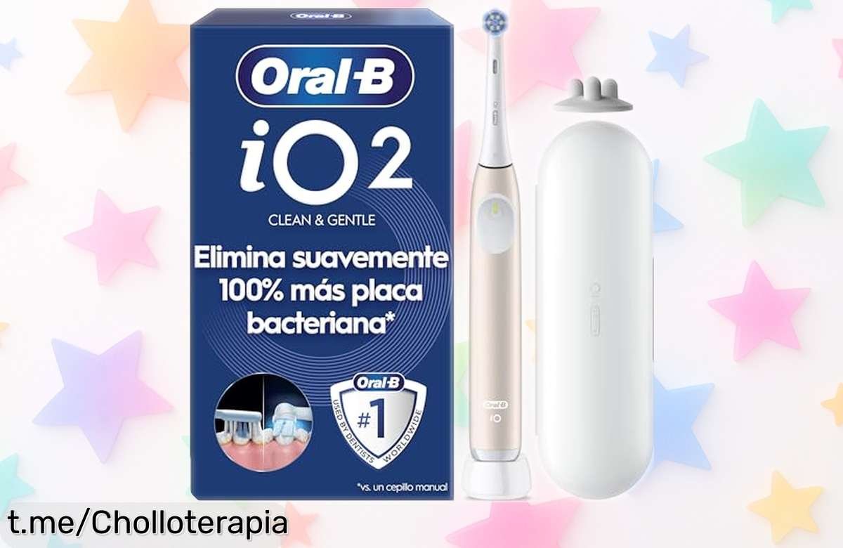Cepillo eléctrico OralB iO 2 con sensor de presión y estuche, ¡descuento brutal! Cuida tus encías mientras te sientes increíble al sonreír. Aprovecha ya esta oportunidad única.