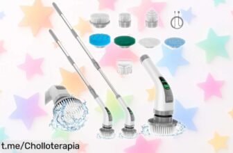 Cepillo eléctrico giratorio 7 en 1 que limpia todo sin esfuerzo, ¡rebajado a un precio loco! Tu hogar brillará y disfrutarás de cada rincón. ¡Hazte con él antes de que se acabe!