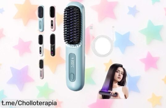 Cepillo secador inalámbrico para pelo corto que elimina el frizz y ahora a precio loco, ¡aprovéchalo antes de que se agote! ¡Dale un aire nuevo a tu día con este super chollo!