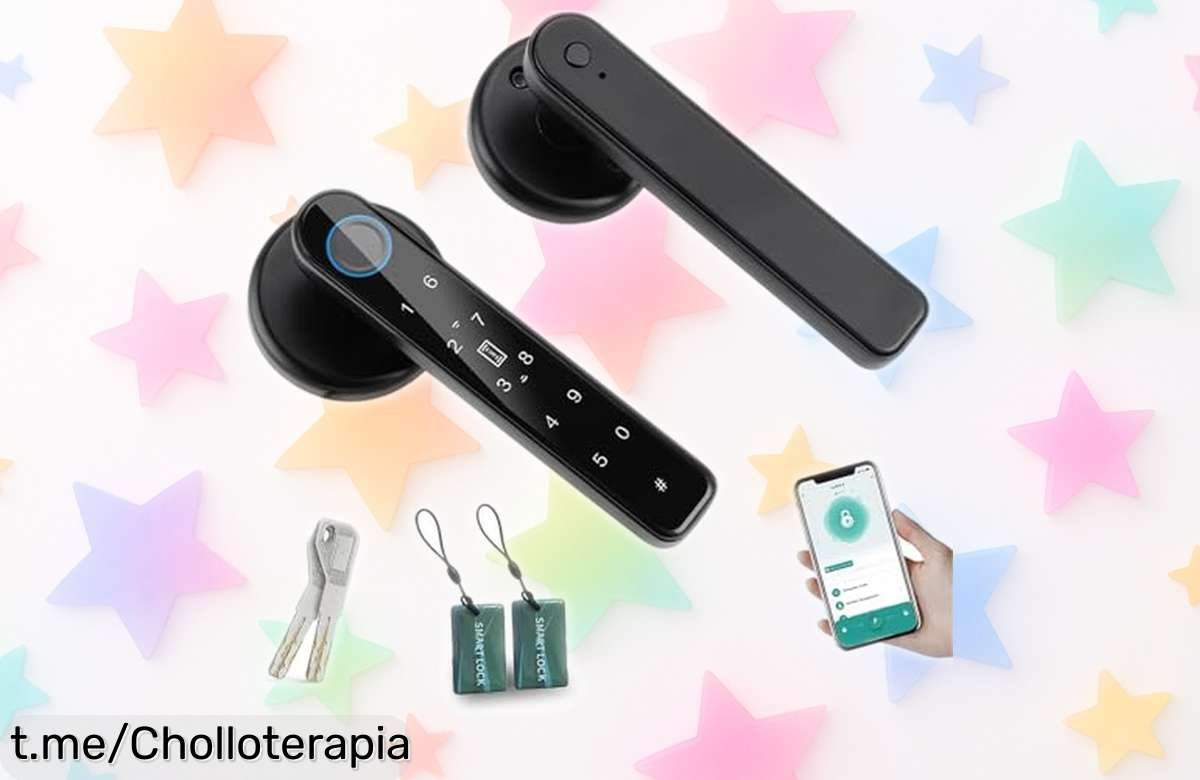 Cerradura inteligente TEKXDD que asegura tu hogar con huella y app a un precio loco, no dejes pasar esta oferta brutal para modernizar tu seguridad ya mismo.