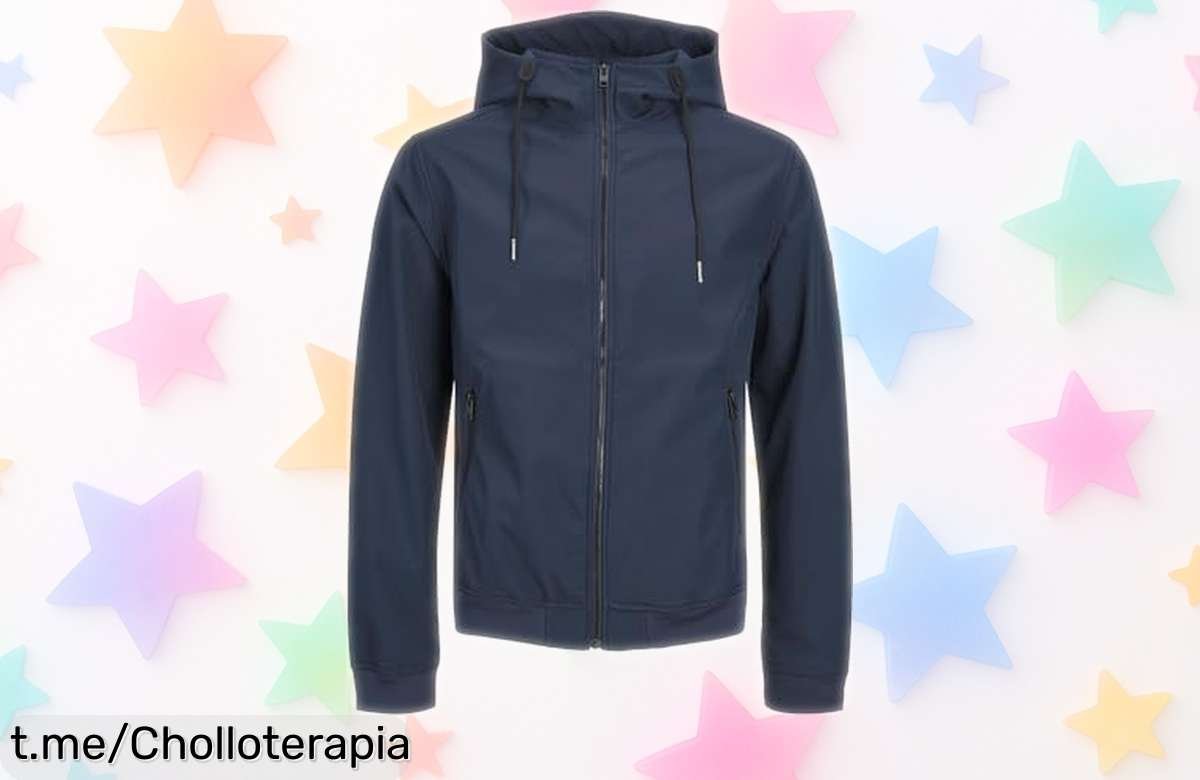 Chaqueta softshell Jack & Jones para hombre que repele el agua a precio de escándalo, ¡no te quedes sin la tuya antes de que se agoten!