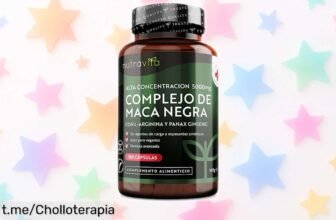 Chute de energía con Maca Negra Andina Nutravita: pack de 180 cápsulas a precio loco, ideal para mejorar tu memoria y rendimiento. ¡No te pierdas este ofertón!