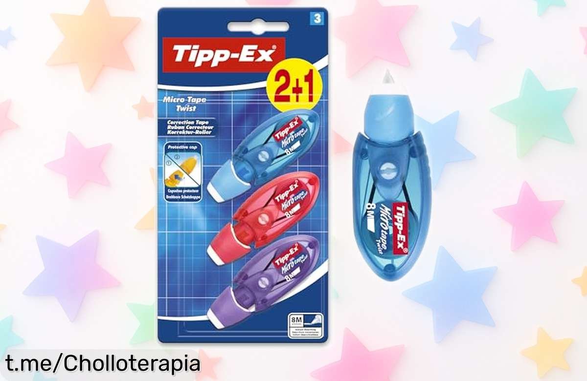 Cinta correctora BIC TippEx de cabezal giratorio en pack de 3 a precio loco: ¡Di adiós a errores y aprovecha este chollazo antes que se acabe!
