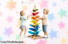 Circuito de canicas de madera para niños, ¡3 años en adelante! Diviértete con este juguete educativo y aprovecha un precio loco que hará sonreír a tus peques mientras aprenden.