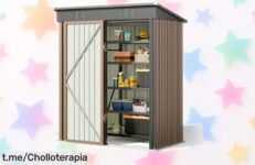 Cobertizo de jardín Bealife con cerradura y montaje fácil, ¡ofertón irresistible que transformará tu espacio! No dejes pasar esta oportunidad única.