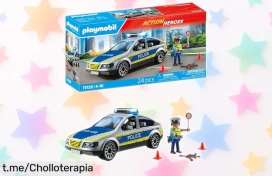 Coche de policía Playmobil Action Heroes 71729, ¡una oferta irrepetible para que tus peques vivan aventuras increíbles a un precio regalado!
