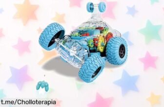 Coche de radiocontrol 360° con luces LED y música, un super chollo para tus peques que promete diversión sin fin. ¡No te quedes sin el tuyo y juega a lo grande!