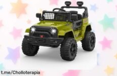 Coche eléctrico para peques de Baloveby, ofertón con mando a distancia y luces, ¡haz que la diversión brille mientras tus hijos juegan seguros ya!