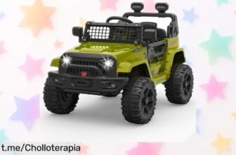 Coche eléctrico para peques de Baloveby, ofertón con mando a distancia y luces, ¡haz que la diversión brille mientras tus hijos juegan seguros ya!