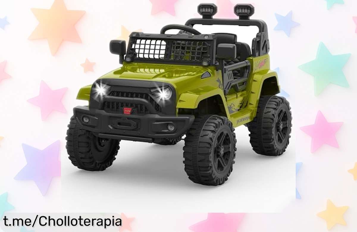 Coche eléctrico para peques de Baloveby, ofertón con mando a distancia y luces, ¡haz que la diversión brille mientras tus hijos juegan seguros ya!