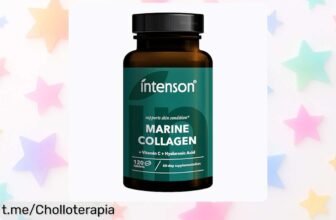 Colágeno marino Intenson con vitamina C y ácido hialurónico para piel, pelo y uñas más fuertes, ¡un super chollo a precio tirado que te hará lucir espectacular!